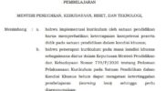 Keputusan Menteri Pendidikan, Kebudayaan, Riset, Dan Teknologi Republik Indonesia Nomor 56/M/2022